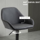 Bar Stools Set of 2, Height Adjustable Swivel Barstools, PU Leather Kitchen Stools with Backs, Armrests and Footrest for Home, C