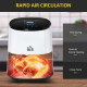 2.5L Air Fryer, 1300W Air Fryer Oven with Digital  Touch Display, Rapid Air Circulation, Adjustable Temperature, Timer and Dishw