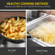 6.5L Single Basket Air Fryer, 80-200°C Temperature, Black and Grey
