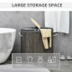 Bamboo Laundry Basket with Lid, 100 Litres Laundry Hamper with 2 Sections, Removable Washable Lining, Washing Baskets, 62.5 x 37
