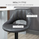 Bar Stools Set of 2, Swivel Counter Height Barstools with Back, Adjustable PU Leather Bar Chairs, Modern Armless Kitchen Island 