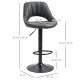 Bar Stools Set of 2, Swivel Counter Height Barstools with Back, Adjustable PU Leather Bar Chairs, Modern Armless Kitchen Island 