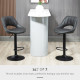 Bar Stools Set of 2, Swivel Counter Height Barstools with Back, Adjustable PU Leather Bar Chairs, Modern Armless Kitchen Island 