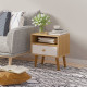 Bedside Table, Bedside Cabinet with Drawer and Shelf, Modern Nightstand, End Table for Living Room, Bedroom, Natural