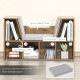 Bookcase Storage Shelf with Cushioned Reading Seat, Cube Bookshelf Organizer for Bedroom Living Room, Rustic Brown