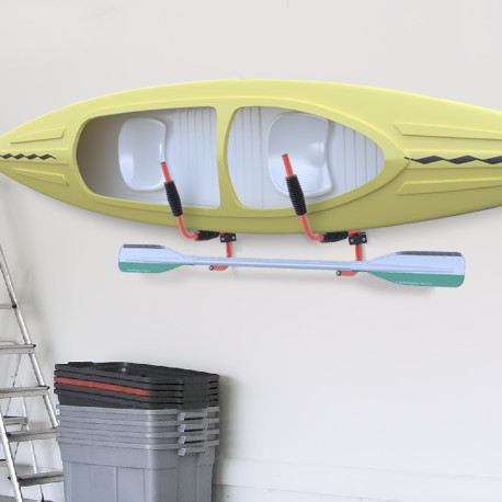 Kayak Canoe Heavy Duty Wall Mounted Storage Holder Rack Heavy Duty Storing Hangers Red