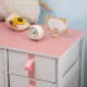 Chest of Drawers, Cloth Organizer Unit with 6 Fabric Drawers, Metal Frame and Wooden Top, Storage Cabinet for Kids Room, Living 