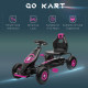 Kids Pedal Go Kart, with Adjustable Seat, Inflatable Tyres - Pink