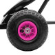 Kids Pedal Go Kart, with Adjustable Seat, Inflatable Tyres - Pink