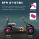 Kids Pedal Go Kart, with Adjustable Seat, Inflatable Tyres - Pink