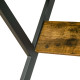 Industrial Computer Desk with Monitor Stand, 100 x 60cm Compact Desk for Small Spaces, Home Office Desk, Rustic Brown