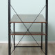 Reversible Computer Desk with Storage Shelves on Left or Right, Industrial Reversible Writing Desk for Home Office, Study, Easy 