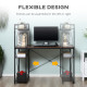 Reversible Computer Desk with Storage Shelves on Left or Right, Industrial Reversible Writing Desk for Home Office, Study, Easy 