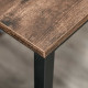 Computer Desk with Storage Shelf, 120 x 60cm Home Office Desk with Metal Frame, Study Table, Easy Assembly, Rustic Brown
