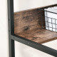 Computer Desk with Storage Shelf, 120 x 60cm Home Office Desk with Metal Frame, Study Table, Easy Assembly, Rustic Brown