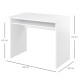 Modern Computer Desk, Home Office Table, Small Writing Desk with Storage Shelf, 90 x 50cm, White Wood Grain