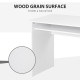 Modern Computer Desk, Home Office Table, Small Writing Desk with Storage Shelf, 90 x 50cm, White Wood Grain