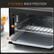 Mini Oven, 9L Countertop Electric Grill, Toaster Oven with Adjustable Temperature, Timer, Dishwasher Safe Baking Tray and Wire R