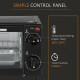 Mini Oven, 9L Countertop Electric Grill, Toaster Oven with Adjustable Temperature, Timer, Dishwasher Safe Baking Tray and Wire R