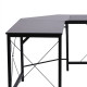 L-Shaped Corner Desk, Computer Desk for Home Office, Space-Saving Study Workstation, Easy to Assemble, 150 x 150 x 76cm, Black