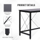L-Shaped Corner Desk, Computer Desk for Home Office, Space-Saving Study Workstation, Easy to Assemble, 150 x 150 x 76cm, Black