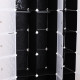 Portable Wardrobe for Bedroom, 15 Cube Closet with Hanging Rail, Modular Storage Cabinet, Plastic Armoire for Space Saving, Whit