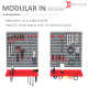 DURHAND 54 Pcs On-Wall Tool Equipment Holding Pegboard Home DIY Garage Organiser DIY w/ 50 Pegs 2 Shelves