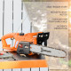 DURHAND Aluminium Electric Chainsaw with Double Brake Protection and Blade Cover, 2000 W, 40 cm, for Wood, Trees and Branches, O
