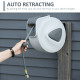 DURHAND Retractable Air Hose Reel 10m+ 90cm Hose Diameter 3/ 8&quot; 9.5mm, Hose Connector 1/ 4&quot; BSP, Wall Mount Auto Rewind Hose- Re