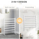 Electric Towel Warmer, 6 Bar Aluminum Heated Towel Rail, Wall Mounted &amp; Free Standing Towel Drying Rack for Bathroom, Plug-in, S