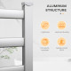Electric Towel Warmer, 6 Bar Aluminum Heated Towel Rail, Wall Mounted &amp; Free Standing Towel Drying Rack for Bathroom, Plug-in, S