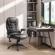 Executive Office Chair with Massage and Heat, High Back PU Leather Massage Office Chair with Adjustable Height, Brown