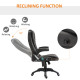 Executive Office Chair with Massage and Heat, High Back PU Leather Massage Office Chair with Adjustable Height, Brown