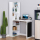 Wall Mounted Computer Desk, Folding Study Table with Black Board and Bookshelf, Multifunctional Floating Writing Desk for Home O