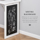 Wall Mounted Computer Desk, Folding Study Table with Black Board and Bookshelf, Multifunctional Floating Writing Desk for Home O