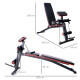 Foldable Weight Bench, Adjustable Strength Training Sit Up Ab Bench, Incline/Decline, Red