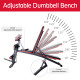 Foldable Weight Bench, Adjustable Strength Training Sit Up Ab Bench, Incline/Decline, Red