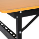 100 cm Foldable Garage Work Bench, Craft Table MDF Workstation, Heavy-duty Steel Frame with Ruler, Protractor