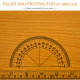 100 cm Foldable Garage Work Bench, Craft Table MDF Workstation, Heavy-duty Steel Frame with Ruler, Protractor