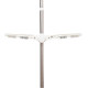 Four-Shelf Collapsing Clothes Horse, With Side Arms and Wheels - White