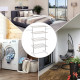 Four-Shelf Collapsing Clothes Horse, With Side Arms and Wheels - White