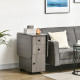 Multi-Storage Six-Person Drop Leaf Dining Table - Grey