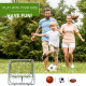 Football Training Net, Soccer Kickback Target Goal Both Side Rebounder Net, Adjustable Angle Goal Training Set for Kids and Chil