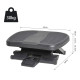 0-30° Three-Height Under-Desk Support Footrest - Black