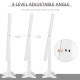 Free Standing LED Mirrored Jewelry Cabinet Armoire Floor Organiser W/ 3 Angle Adjustable For Rings Earrings Bracelets Cosmetics 