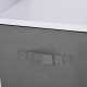 Freestanding 4 Cube Unit Cabinet Unit w/ 3 Fabric Drawers Handles Home Office Storage Shelves
