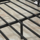 King Size Metal Bed Frame with Headboard &amp; Footboard, Strong Slat Support Full Bed Frame w/ Underbed Storage Space, Bedroom Furn