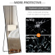 Full Length Dressing Mirror, Floor Standing or Wall Hanging, Aluminium Alloy Framed Full Body Mirror for Bedroom, Living Room, 5