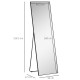 Full Length Dressing Mirror, Floor Standing or Wall Hanging, Aluminium Alloy Framed Full Body Mirror for Bedroom, Living Room, 5