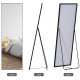 Full Length Dressing Mirror, Floor Standing or Wall Hanging, Aluminium Alloy Framed Full Body Mirror for Bedroom, Living Room, 5